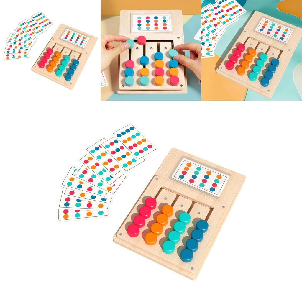 Wooden Brain Teaser Cards With Fourcolor Puzzle For Early Education And Cognitive Development