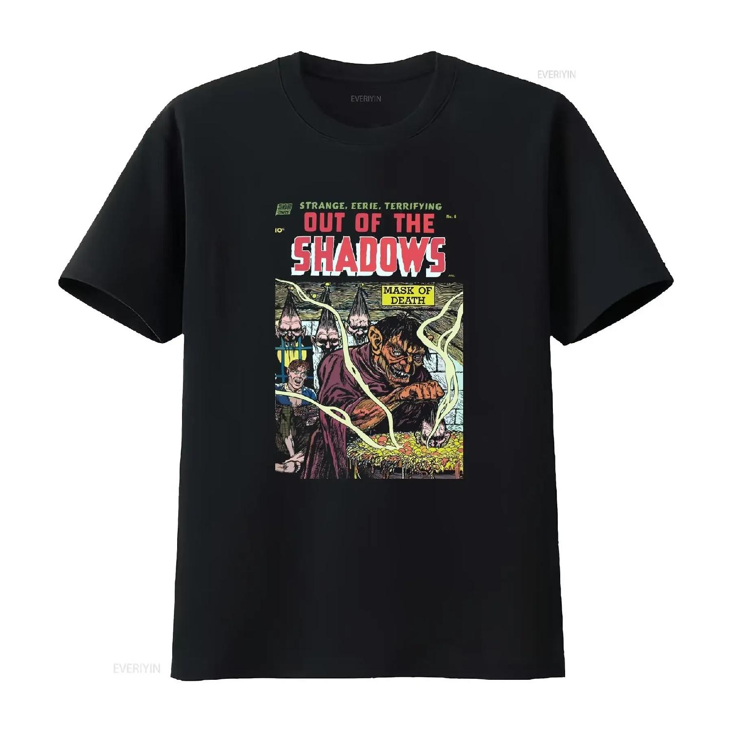 Out of the Shadows No 08 April 1953 Black  T Shirt vintage Washed fashion Soft streetwear Unisex graphic Breathable homme S