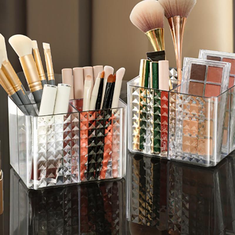 Clear Acrylic Makeup Brush Holder Desk Cosmetic Organiser Lipstick Storage Lipstick Storage Holder