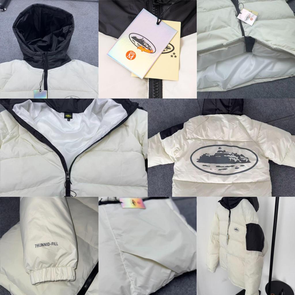 Korrigiert: Corteiz Alcatraz Hip Hop Kapuzenjacke aus Baumwolle mit gesticktem Schriftzug - Trendiger Amerikanischer Stil Mantel