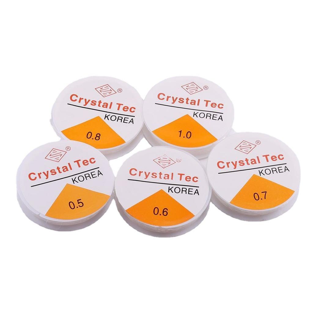 Kleine Rolle, transparenter Kristallfaden, elastische Angelschnur, rund, DIY handgefertigter Perlenfaden, tragendes Armband, elastisches Seil, Ornament-Zubehör