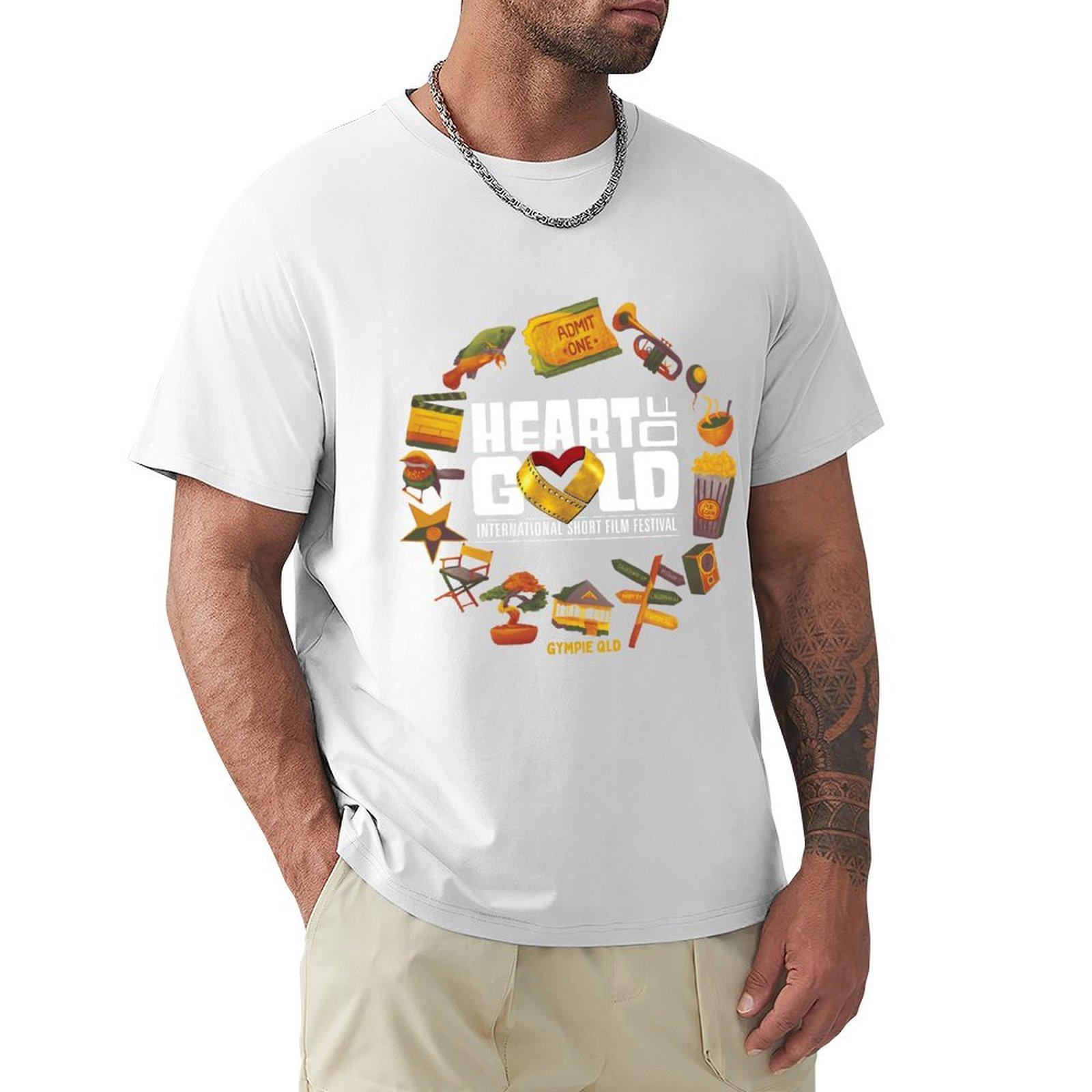 Heart of Gold International Short Film Festival Gympie TShirt cute tops custom tshirts quickdrying men t shirts S