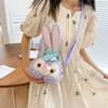 New plush bag bunny cute doll shoulder messenger bag student girl heart cartoon mobile phone bag
