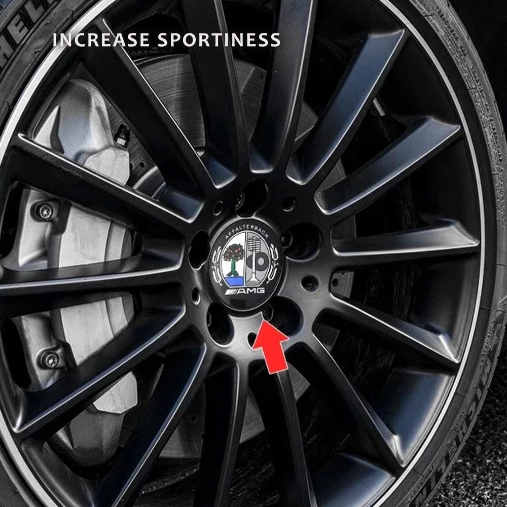 4pcs Car Styling Wheel Center Hub Caps Rim Cover Badge Emblem Sticker For Benz AMG VIANO GLB GLC W108 W124 W126 W169 W176 GLE