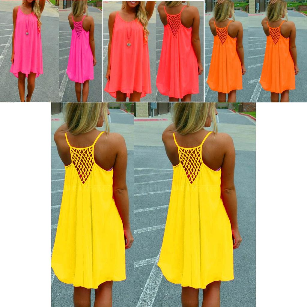 Copricostume Bikini Elegante Estivo da Spiaggia da Donna Costume da Bagno Boho Abito Svasato da Sole