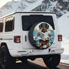 Funny Dachshund Reading Newspaper Toilet Tire Cover Funny Dog Spare Wheel Protector SUV Off Road Durable Sleeve