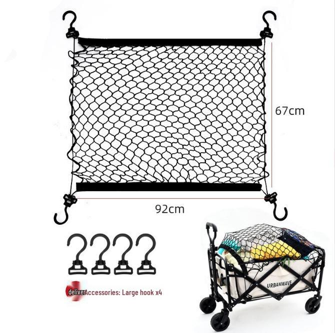 Netztasche für den Kofferraum: Feste Aufbewahrungs- und Organisationslösung für Gepäck, flaches und vertikales Trennnetz für modifizierte Autos.