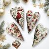 A25F-For Winter Decor 2026 New DIY Heart Shaped Hand Embroidered Christmas Ornament Kit, Embroidery Christmas Ornament Kits