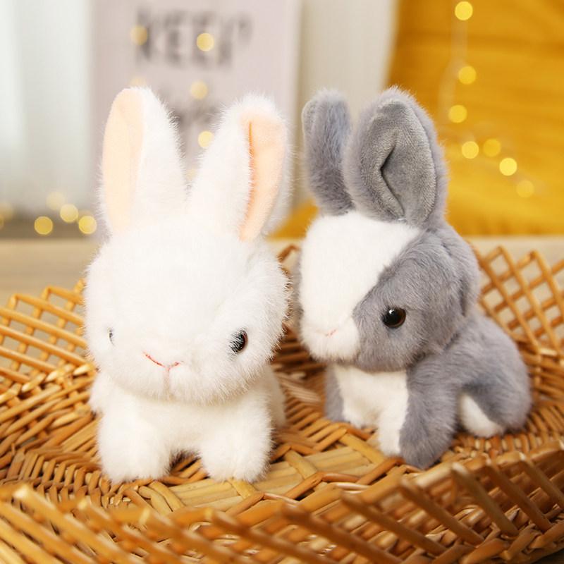 Adorable White Rabbit Plush Toy: Cute Cartoon Rabbit Doll Pendant