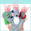 Drei kleine Schweinchen Märchen Fingerpuppen Für Kinder Mit Plüschtier Charakteren Für Frühe Bildung Spiel