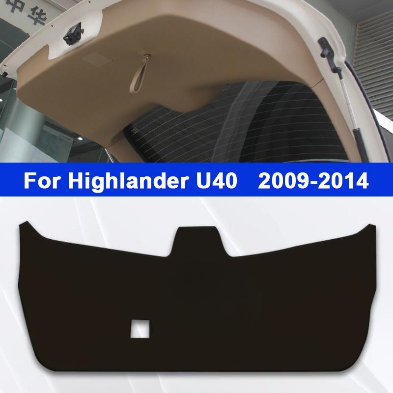 For Toyota Highlander U70 U50 U40 2009-2025 Car Boot Tailgate Kick Pad Leather Anti Kick Anti-dirty Trunk Door Mat Protection