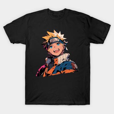 Asian Size Cotton Unisex Tshirt Print T-shirt Naruto T-shirt No-Cut Print Regular Fit
