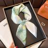 Blue Cherry Blossom Chessboard Mulberry Silk Scarf Female Simulation Silk Scarf Decorative Scarf Mom Shawl 70Cm Square Scarf