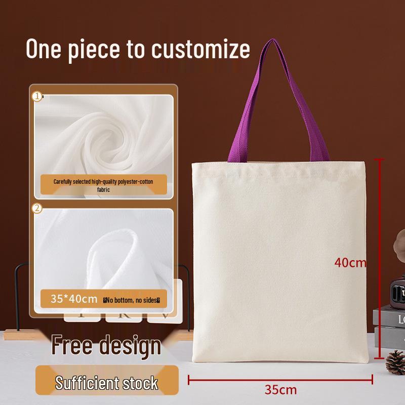 Custom Logo Eco-friendly Canvas Shoulder Bag for Students
