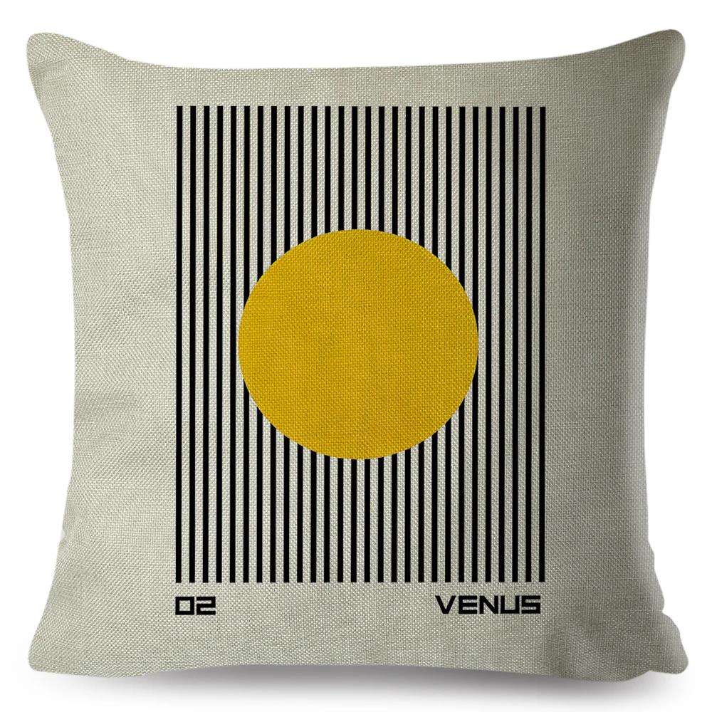 

Nordic Bauhaus Exhibition Unique Cushion Cover for Sofa Home Car Decor Double Print Pillowcase Polyester Throw Pillow Case 40x40cm16x16Inch