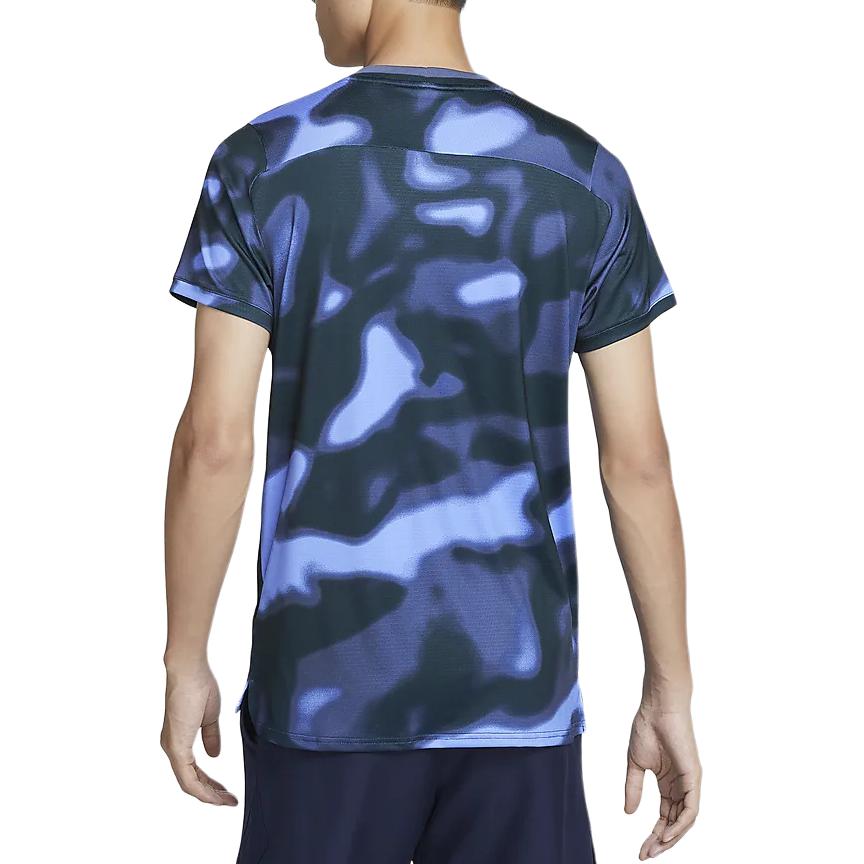 New Nike Dri Fit T Shirt Men's Blue Black FQ2109-494