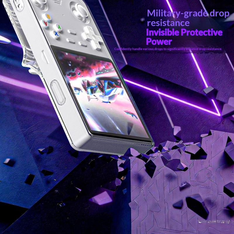 

1Pcs Shockproof Anti-Scratch Game Console Dust Cover Transparent Protective Case Game Consoles Diy Accessories For R36S Ultra one size