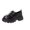Spice girl platform small leather shoes women's tide British college style new height increase versatile single shoes