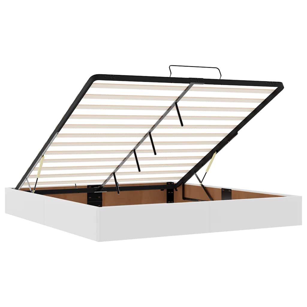 Ottoman Bed Without Mattress White 160x200 Cm Faux Leather