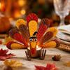 Metal Turkey Tealight Candle Holder Thanksgiving Tabletop Decoration Sitting Turkey Design for Home Decor Seasonal Display