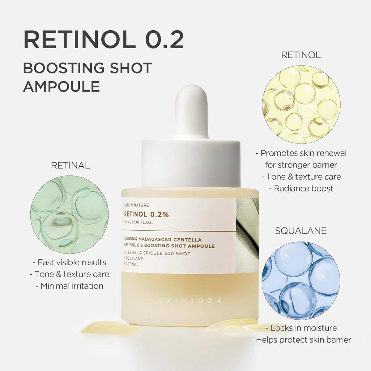 

Madagascar Centella Retinol 0.2 Boosting Shot Ampoule 30 ml / 1.01 fl. oz.