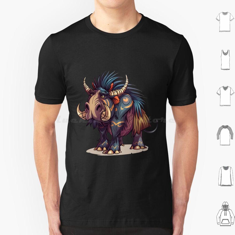 Tribal Beast  Majestic Mythical Creature T Shirt 6xl Cotton Cool Tee Tribal Beast Majestic Mythical Creature Animal Fantasy S