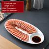 Handmade Ceramic Dumpling and Sushi Plate with Sauce Compartment