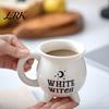 Lustige Hexen-Küchendekoration Hexen-Keramik-Kaffeetasse, Halloween-Thema Einzigartige Zauberer-Topftasse Gruselige Trinkgefäße für Tee oder heiße Schokolade Geschenke Magie