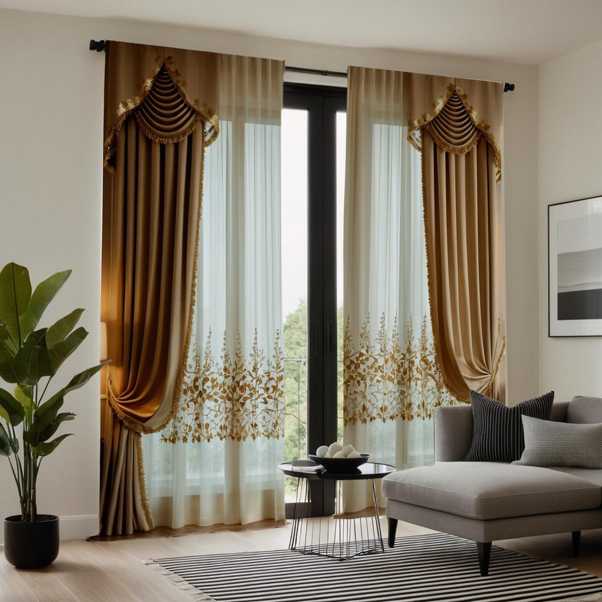 

2 шт. HD цифровых желтых высококачественных роскошных штор для украшения дома, стиль украшения гостиной, спальни, штанга для штор effe W52H95inchW132H241cm