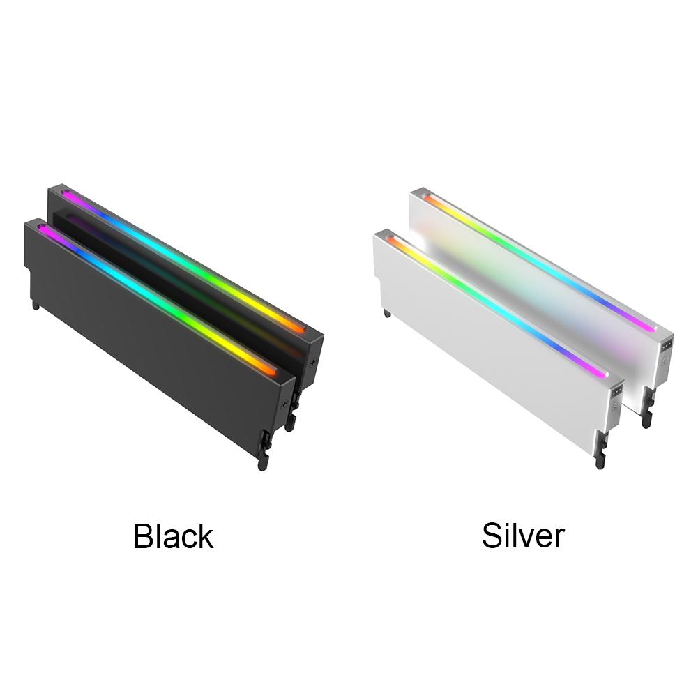 Universal Memory Heat Sink 5V 3PIN ARGB AURA Sync Aluminum Alloy Memory Module Heatsink DDR3 DDR4 DDR5 for Desktop PC RAM Memory
