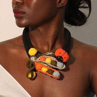 Statement Necklace with Ladybug Design for Women Trendy Wedding Party Jewelry
