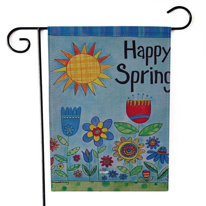 Charmante Bienen-Blumen-Gartenfahne: Stilvolle Outdoor-Dekoration Anhänger