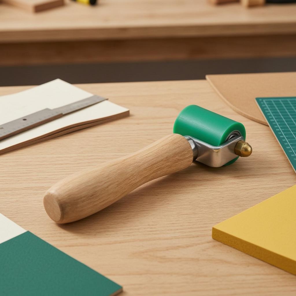 Seam Roller with Wooden Handle Ergonomic Silicone Seam Roller Tool Compact Anti-Corrosion for Repair, Workshop