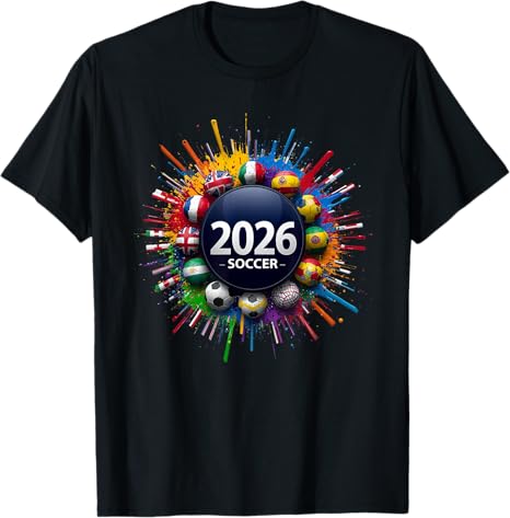 2026 Soccer Fan T-Shirt Men USA Canada Mexico Graphic Tee Game Day Stadium Party Shirt Gift Football Sport All Flags Clothes Top
