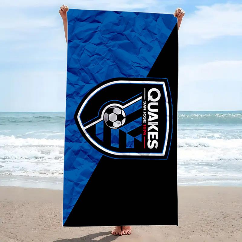San Jose Earthquakes Print Beach Towel, Large Soft Quick Dry Towel for Beach Camping Swimming