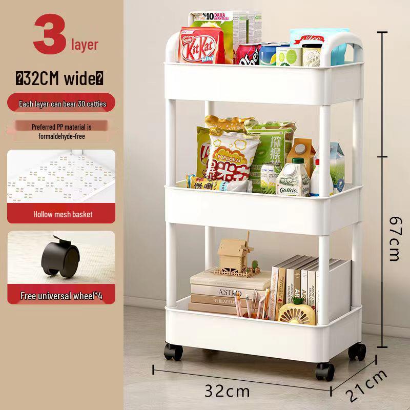 Compact Multi-Layer Storage Rack for Kitchen, Bedroom, or Bathroom