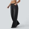 Women's Casual Fashion Solid Color Elastic Waist Pockets Wide Leg Straight Jeans Pants
