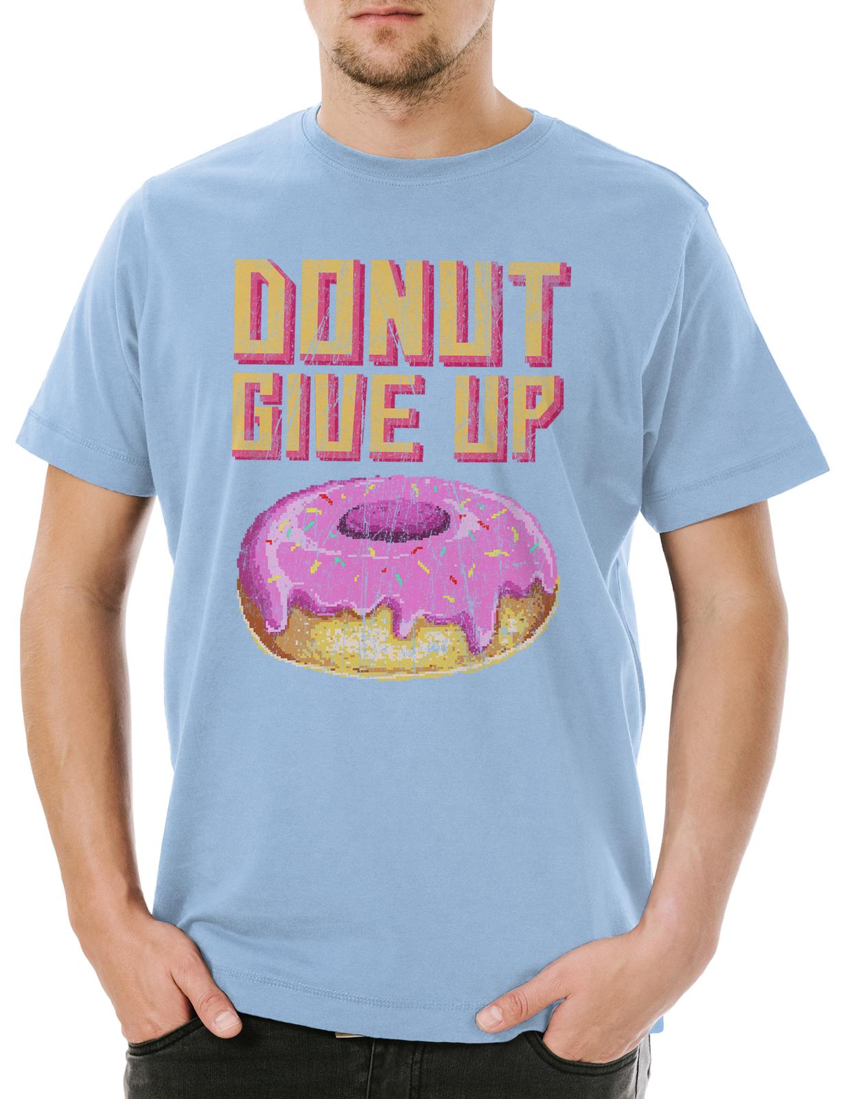 

Donut Give Up Men s T-Shirt Mens Womens Tees Top USA Do Not Food Muffin Cute Girlie Sweet Pin Up XL