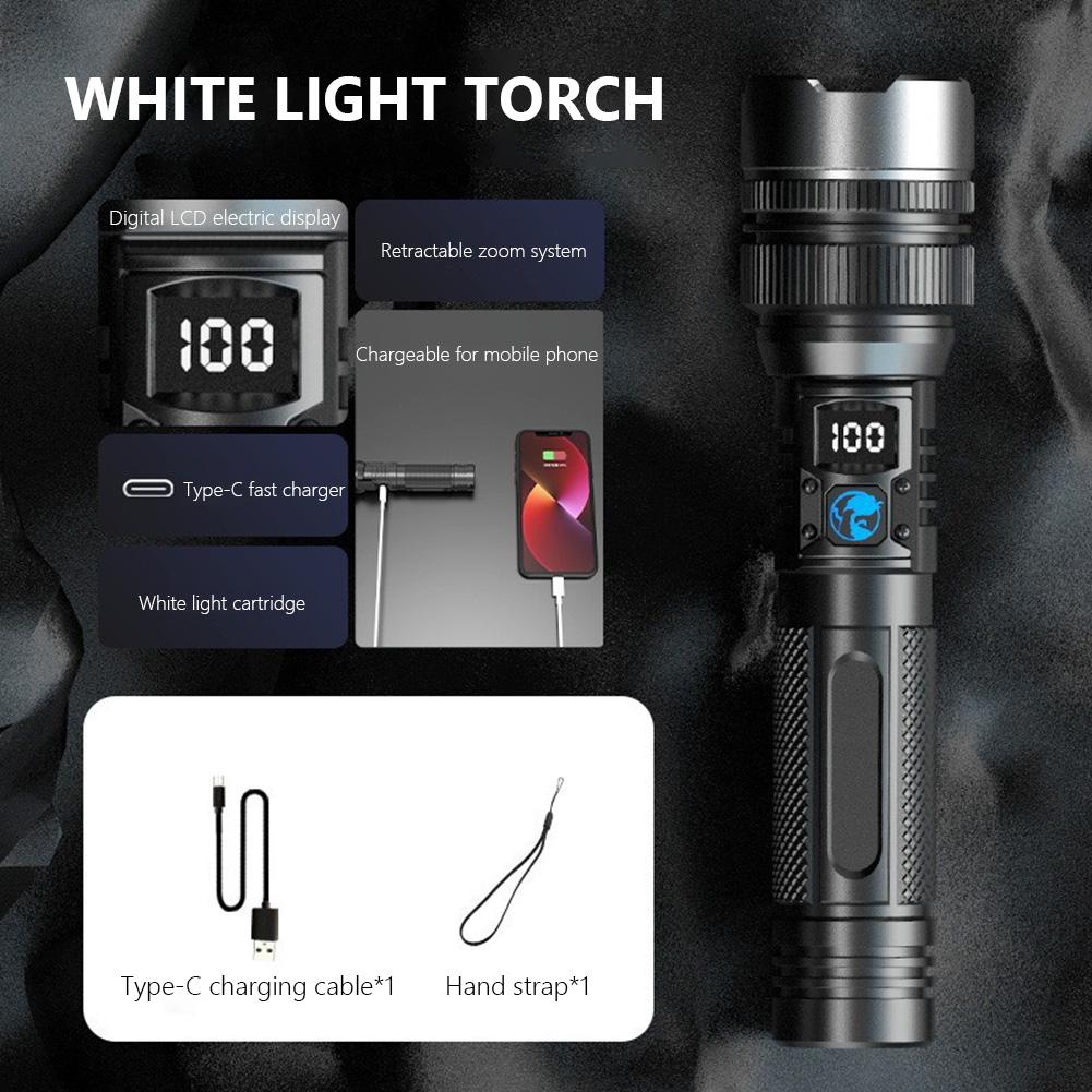LED Flashlight Rechargeable Flashlight 500 Lumens Handheld Flashlight for Camping Hiking Outdoor Home Emergency