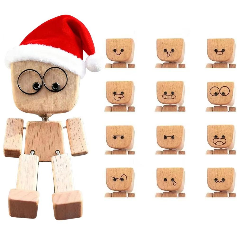 Ristende Tre Mann Figur Morsom Bobblehead Bil Dashbord Dekor Små Nerdete Dukker Biltilbehør Bilpynt Kreative Gaver