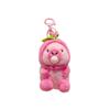 Charming Capybara Plush Keychain With Pink Hood Bubble Design Cute Gift