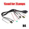 H4 LED Head Light Wiring Harness Kits with Relay Fuse for 12V Bi-Led HID Headlight Foglight Lens Wire Adapter Car Accessories