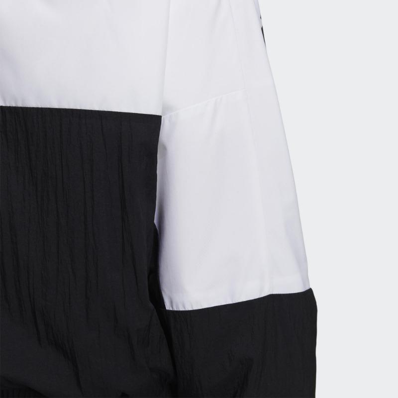 adidas Neo W Icons CE+ Woven Sports Jacket with Stand-Up Collar and Contrasting Logo Print Women Jacket Black GP5425