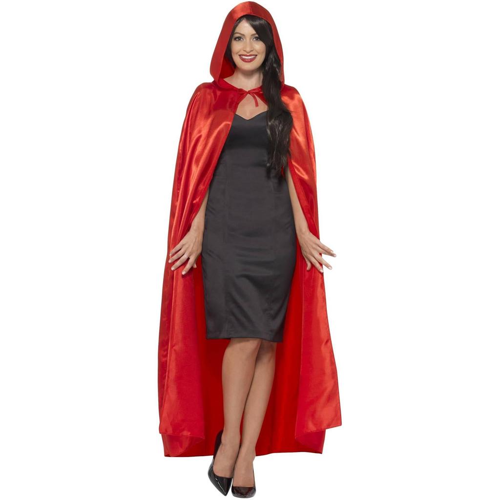 Smiffys Unisex Adult Satin Hooded Cape
