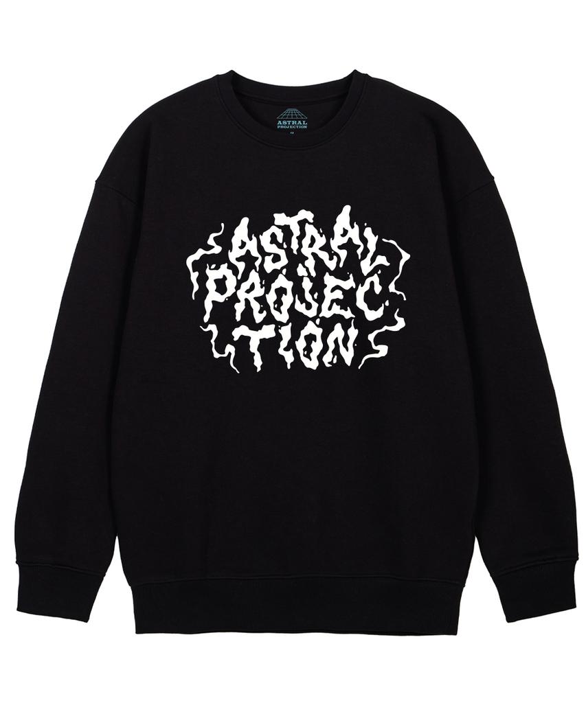 ASTRAL PROJECTION Hayes Lettering Loose Fit Sweatshirt_Black