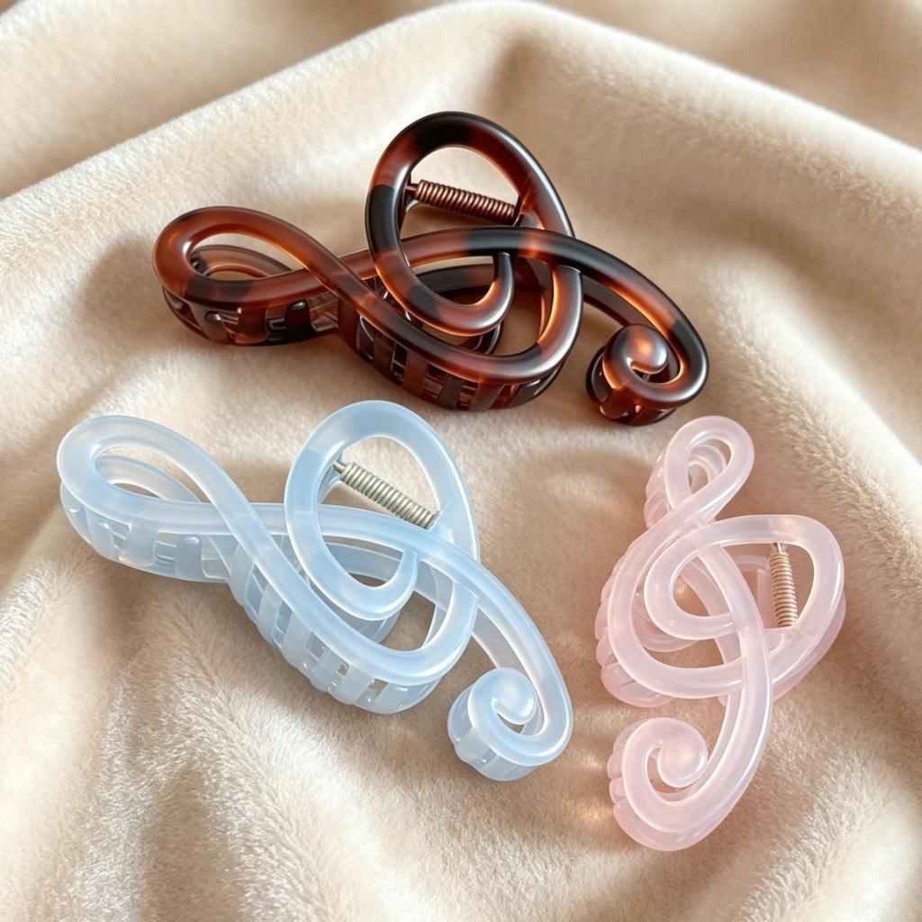 Musikanhänger Hai-Klammer Violinschlüssel Greifklemme Klavier Musiksymbol Ins-Stil Literarischer Fächer Haarnadel Hohe Musikanhänger Haar-Accessoires