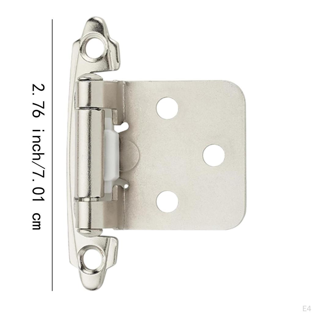 10 Count of Semi Concealed Cabinet Door Hinges Cold Rolled Steel Installation Accessories