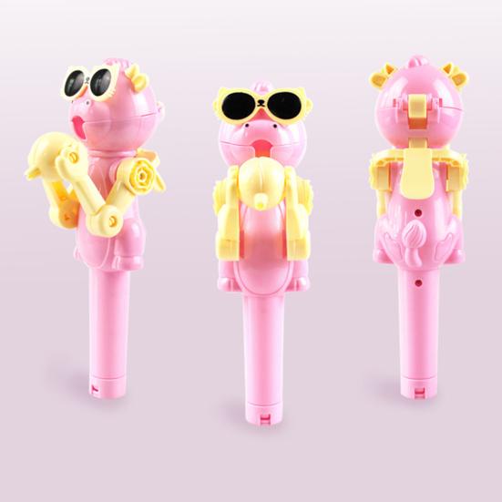 Dinosaurier-Lutscherhalter, lustiges Cartoon-Süßigkeitenaufbewahrungsspielzeug aus Kunststoff, kinderfreundliche Neuheit