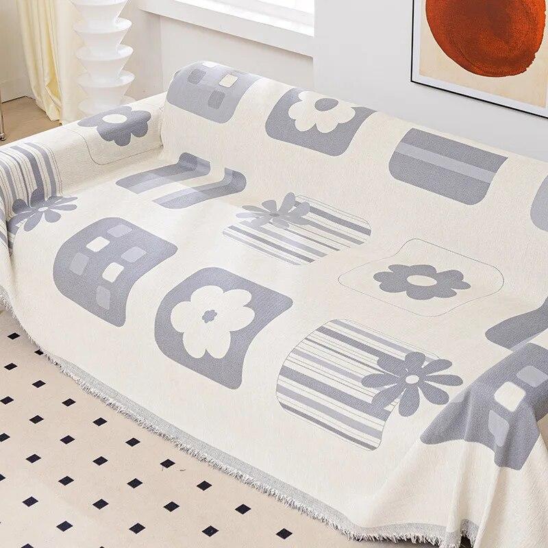 

Modern Geometric Sofa Cover Soft Chenille Universal Anti-cat Scratch Couch Slipcover for Living Room Decor 180X130cm