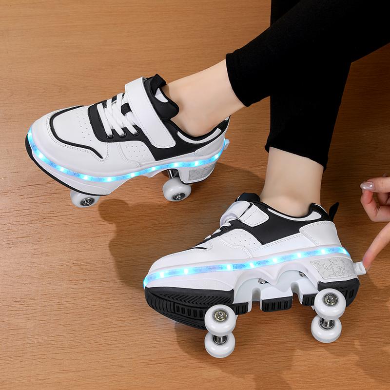 Adult/Kids Roller Roller Shoes Luminous Skating Shoes Kids Glowing Sneakers Luminous Sneakers